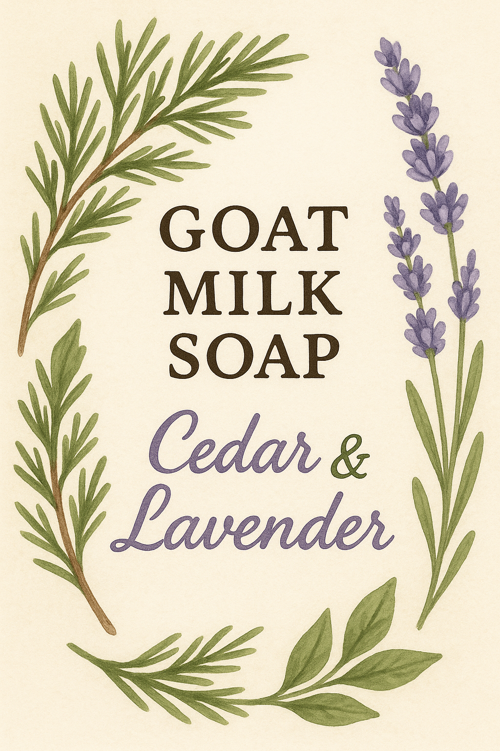Goat Milk Soap- Cedar and Lavender